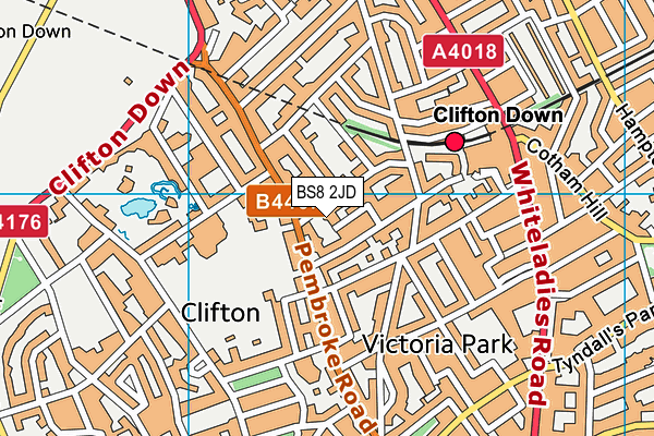 BS8 2JD map - OS VectorMap District (Ordnance Survey) BS8 2JD map - OS VectorMap District (Ordnance Survey)