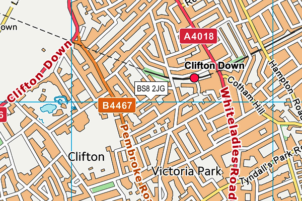 BS8 2JG map - OS VectorMap District (Ordnance Survey) BS8 2JG map - OS VectorMap District (Ordnance Survey)