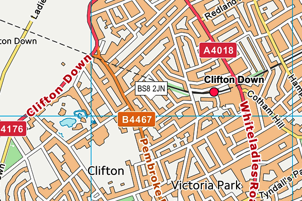 BS8 2JN map - OS VectorMap District (Ordnance Survey) BS8 2JN map - OS VectorMap District (Ordnance Survey)