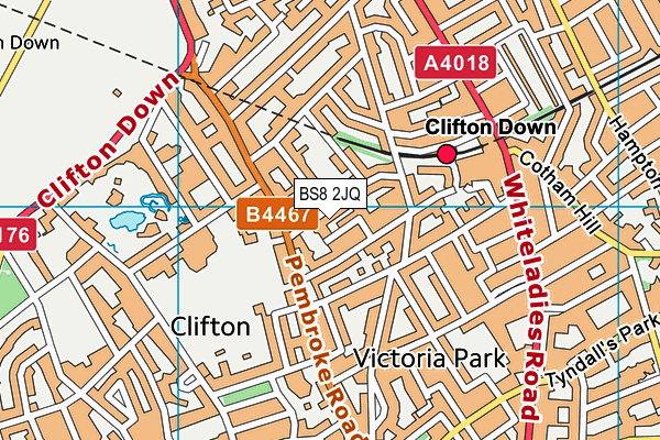 BS8 2JQ map - OS VectorMap District (Ordnance Survey) BS8 2JQ map - OS VectorMap District (Ordnance Survey)