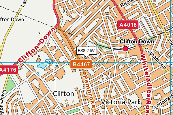 BS8 2JW map - OS VectorMap District (Ordnance Survey) BS8 2JW map - OS VectorMap District (Ordnance Survey)