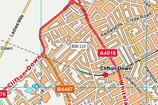 BS8 2JX map - OS VectorMap District (Ordnance Survey) BS8 2JX map - OS VectorMap District (Ordnance Survey)