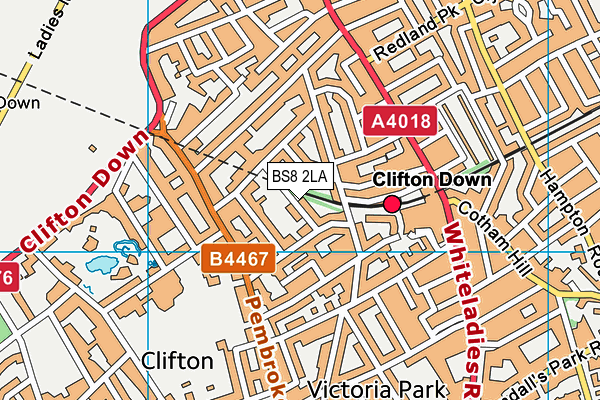 BS8 2LA map - OS VectorMap District (Ordnance Survey) BS8 2LA map - OS VectorMap District (Ordnance Survey)