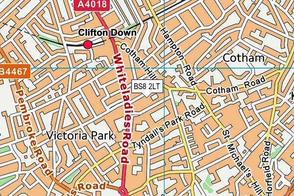 BS8 2LT map - OS VectorMap District (Ordnance Survey) BS8 2LT map - OS VectorMap District (Ordnance Survey)