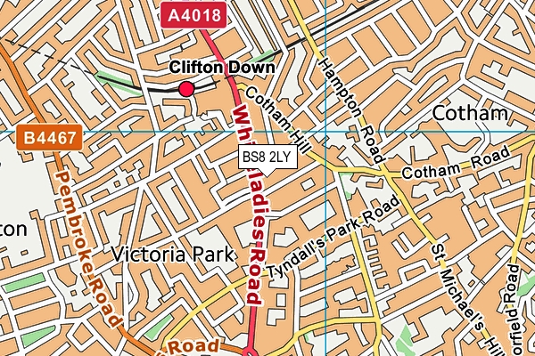 BS8 2LY map - OS VectorMap District (Ordnance Survey)