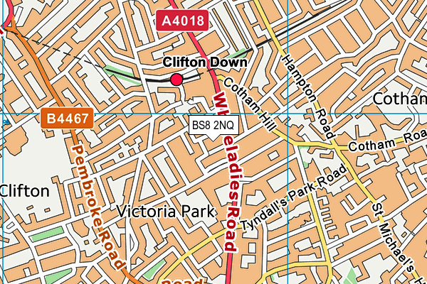 BS8 2NQ map - OS VectorMap District (Ordnance Survey)