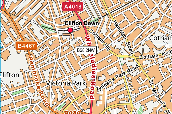 BS8 2NW map - OS VectorMap District (Ordnance Survey) BS8 2NW map - OS VectorMap District (Ordnance Survey)
