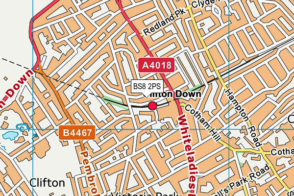 BS8 2PS map - OS VectorMap District (Ordnance Survey) BS8 2PS map - OS VectorMap District (Ordnance Survey)