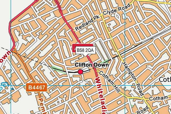 BS8 2QA map - OS VectorMap District (Ordnance Survey) BS8 2QA map - OS VectorMap District (Ordnance Survey)