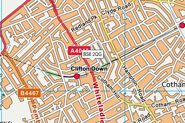 BS8 2QG map - OS VectorMap District (Ordnance Survey) BS8 2QG map - OS VectorMap District (Ordnance Survey)
