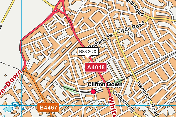 BS8 2QX map - OS VectorMap District (Ordnance Survey) BS8 2QX map - OS VectorMap District (Ordnance Survey)