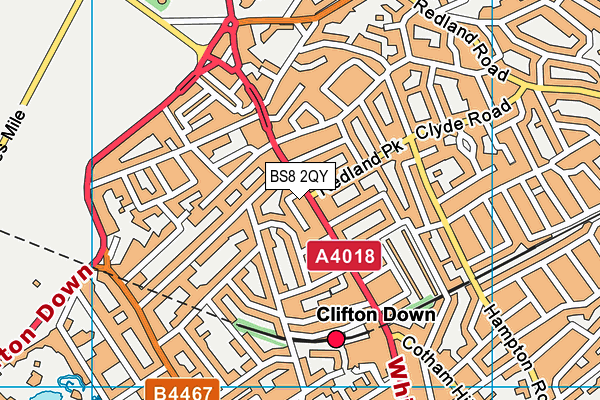 BS8 2QY map - OS VectorMap District (Ordnance Survey) BS8 2QY map - OS VectorMap District (Ordnance Survey)