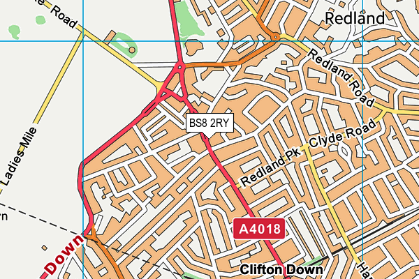 BS8 2RY map - OS VectorMap District (Ordnance Survey)