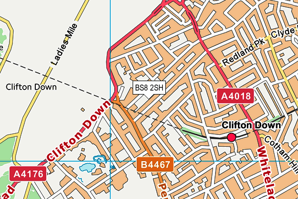 BS8 2SH map - OS VectorMap District (Ordnance Survey) BS8 2SH map - OS VectorMap District (Ordnance Survey)