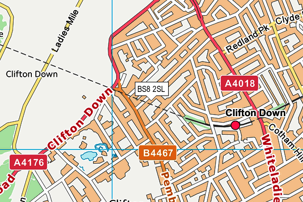 BS8 2SL map - OS VectorMap District (Ordnance Survey) BS8 2SL map - OS VectorMap District (Ordnance Survey)