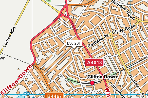 BS8 2ST map - OS VectorMap District (Ordnance Survey) BS8 2ST map - OS VectorMap District (Ordnance Survey)