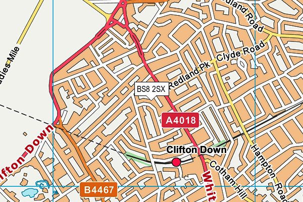 BS8 2SX map - OS VectorMap District (Ordnance Survey) BS8 2SX map - OS VectorMap District (Ordnance Survey)