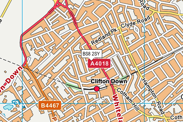 BS8 2SY map - OS VectorMap District (Ordnance Survey) BS8 2SY map - OS VectorMap District (Ordnance Survey)