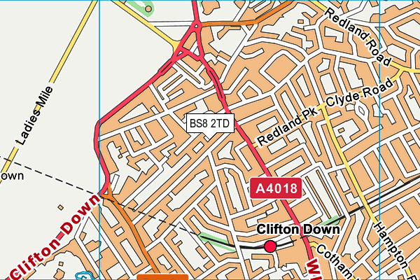 BS8 2TD map - OS VectorMap District (Ordnance Survey) BS8 2TD map - OS VectorMap District (Ordnance Survey)