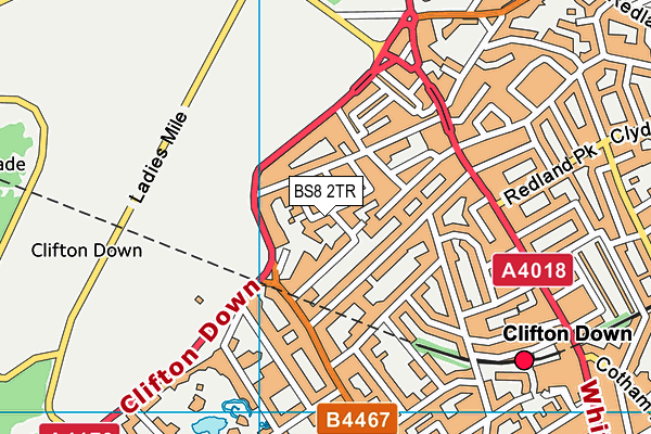 BS8 2TR map - OS VectorMap District (Ordnance Survey) BS8 2TR map - OS VectorMap District (Ordnance Survey)