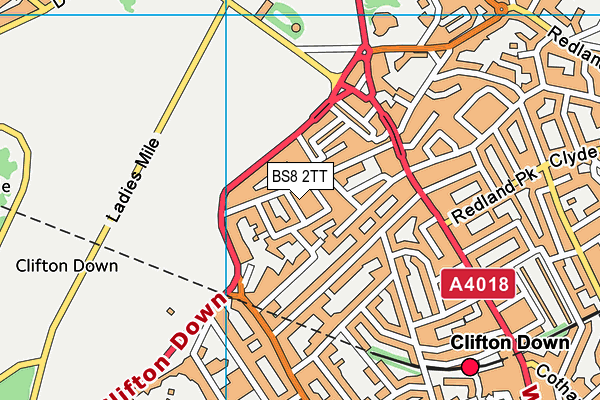 BS8 2TT map - OS VectorMap District (Ordnance Survey) BS8 2TT map - OS VectorMap District (Ordnance Survey)