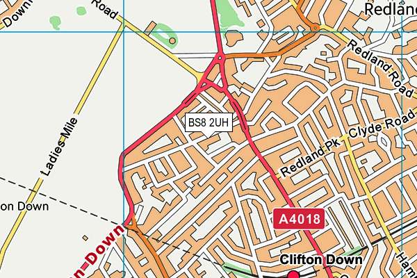 BS8 2UH map - OS VectorMap District (Ordnance Survey) BS8 2UH map - OS VectorMap District (Ordnance Survey)