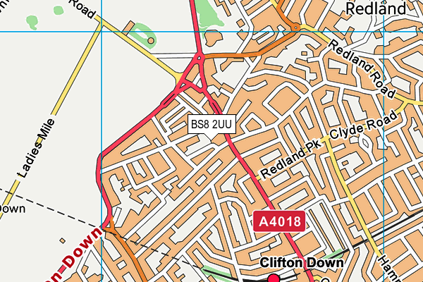 BS8 2UU map - OS VectorMap District (Ordnance Survey)
