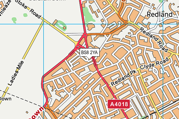 BS8 2YA map - OS VectorMap District (Ordnance Survey) BS8 2YA map - OS VectorMap District (Ordnance Survey)