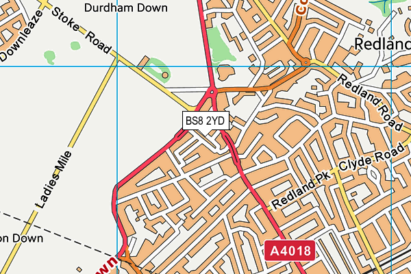 BS8 2YD map - OS VectorMap District (Ordnance Survey) BS8 2YD map - OS VectorMap District (Ordnance Survey)