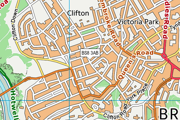 BS8 3AB map - OS VectorMap District (Ordnance Survey) BS8 3AB map - OS VectorMap District (Ordnance Survey)