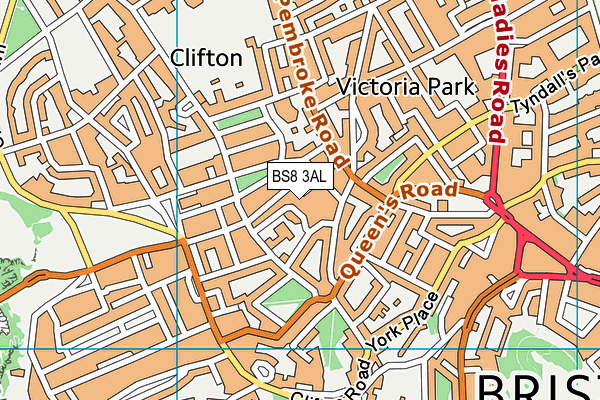 BS8 3AL map - OS VectorMap District (Ordnance Survey) BS8 3AL map - OS VectorMap District (Ordnance Survey)