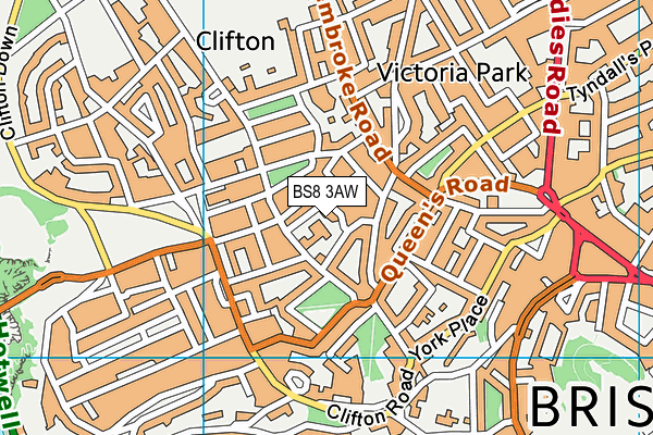 BS8 3AW map - OS VectorMap District (Ordnance Survey) BS8 3AW map - OS VectorMap District (Ordnance Survey)