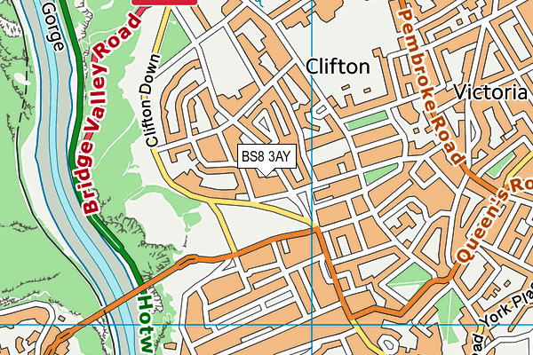 BS8 3AY map - OS VectorMap District (Ordnance Survey)