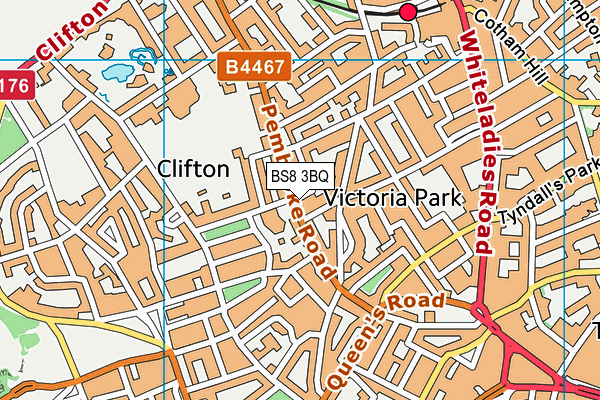 BS8 3BQ map - OS VectorMap District (Ordnance Survey) BS8 3BQ map - OS VectorMap District (Ordnance Survey)