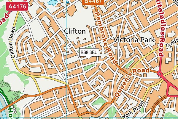 BS8 3BU map - OS VectorMap District (Ordnance Survey) BS8 3BU map - OS VectorMap District (Ordnance Survey)