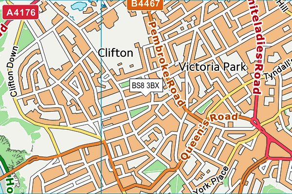 BS8 3BX map - OS VectorMap District (Ordnance Survey) BS8 3BX map - OS VectorMap District (Ordnance Survey)