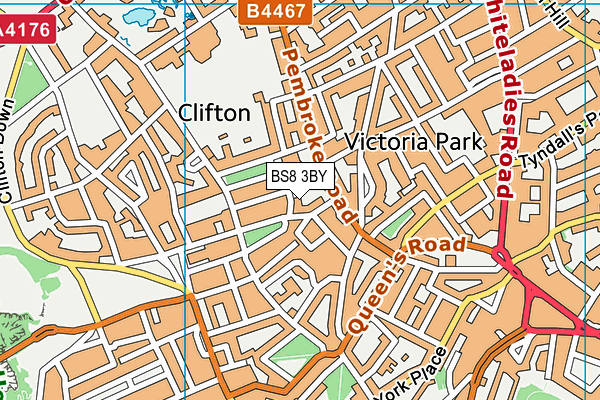 BS8 3BY map - OS VectorMap District (Ordnance Survey) BS8 3BY map - OS VectorMap District (Ordnance Survey)
