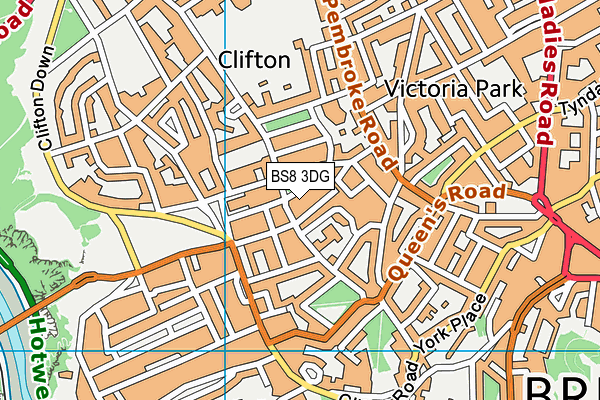 BS8 3DG map - OS VectorMap District (Ordnance Survey) BS8 3DG map - OS VectorMap District (Ordnance Survey)