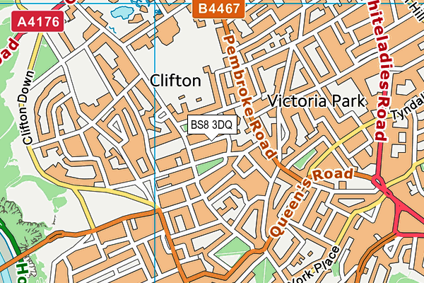 BS8 3DQ map - OS VectorMap District (Ordnance Survey) BS8 3DQ map - OS VectorMap District (Ordnance Survey)