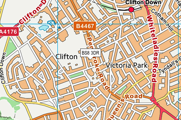 BS8 3DR map - OS VectorMap District (Ordnance Survey) BS8 3DR map - OS VectorMap District (Ordnance Survey)
