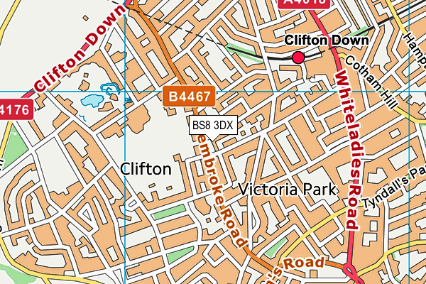 BS8 3DX map - OS VectorMap District (Ordnance Survey) BS8 3DX map - OS VectorMap District (Ordnance Survey)