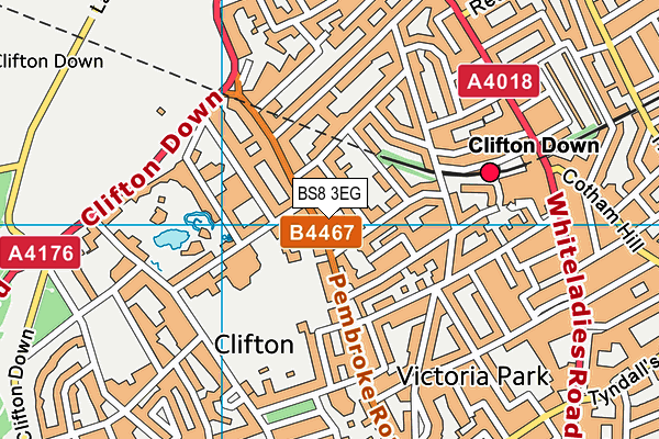 BS8 3EG map - OS VectorMap District (Ordnance Survey)