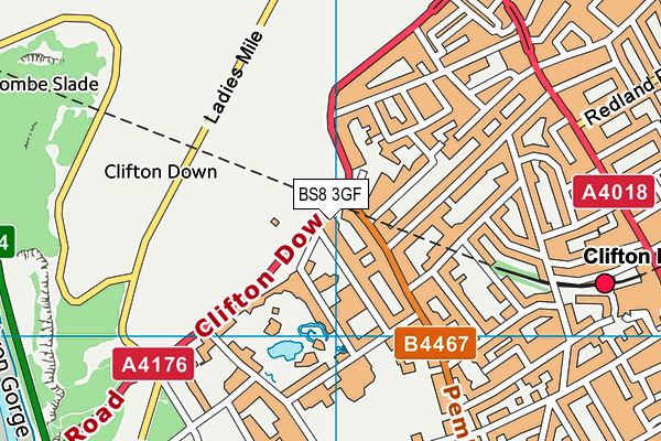 BS8 3GF map - OS VectorMap District (Ordnance Survey) BS8 3GF map - OS VectorMap District (Ordnance Survey)