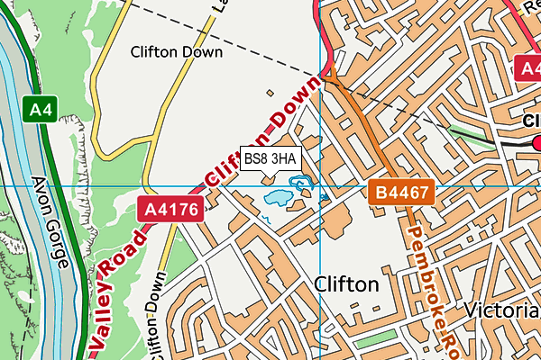BS8 3HA map - OS VectorMap District (Ordnance Survey)