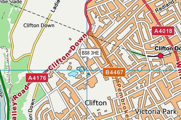 BS8 3HE map - OS VectorMap District (Ordnance Survey) BS8 3HE map - OS VectorMap District (Ordnance Survey)