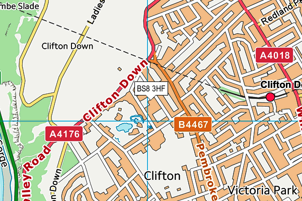 BS8 3HF map - OS VectorMap District (Ordnance Survey) BS8 3HF map - OS VectorMap District (Ordnance Survey)