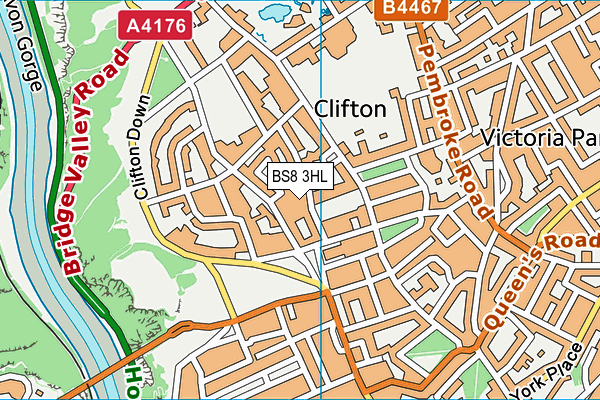 BS8 3HL map - OS VectorMap District (Ordnance Survey)