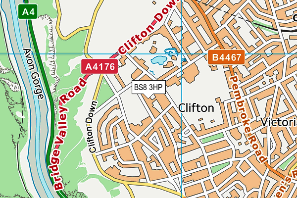 BS8 3HP map - OS VectorMap District (Ordnance Survey)