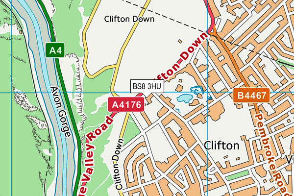 BS8 3HU map - OS VectorMap District (Ordnance Survey)