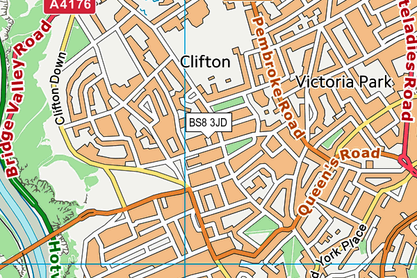 BS8 3JD map - OS VectorMap District (Ordnance Survey) BS8 3JD map - OS VectorMap District (Ordnance Survey)